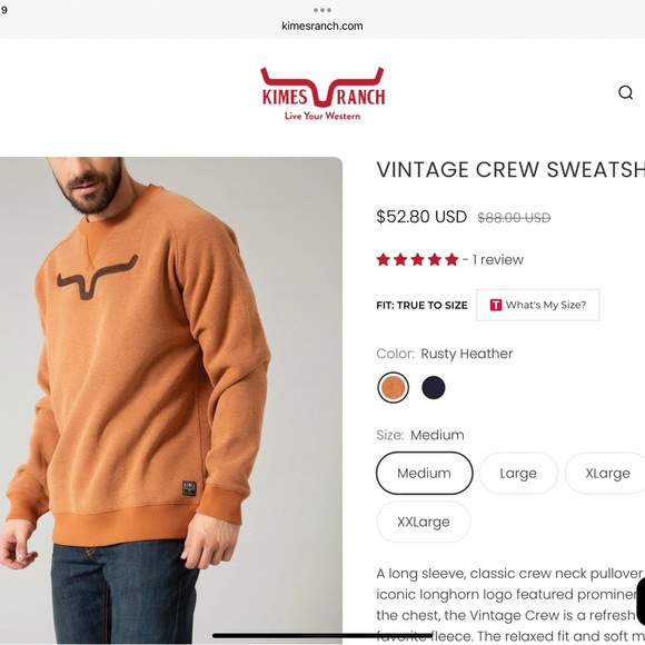 Kimes Ranch Crew neck pullover - Picture 7 of 8